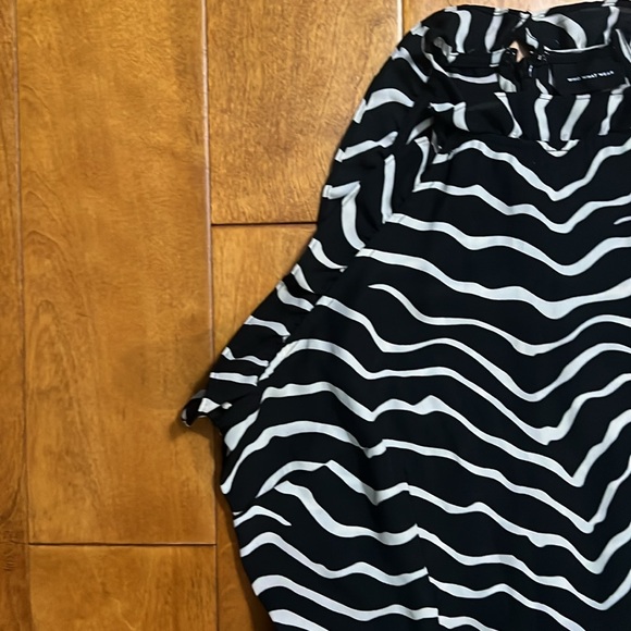 Who What Wear Black & White Halter Midi Dress Size S Whimsigoth Grunge 90’s - Picture 4 of 14